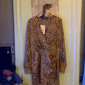 Zara leopard dress size medium